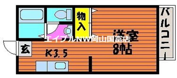 フォレスト桑野Bの物件間取画像